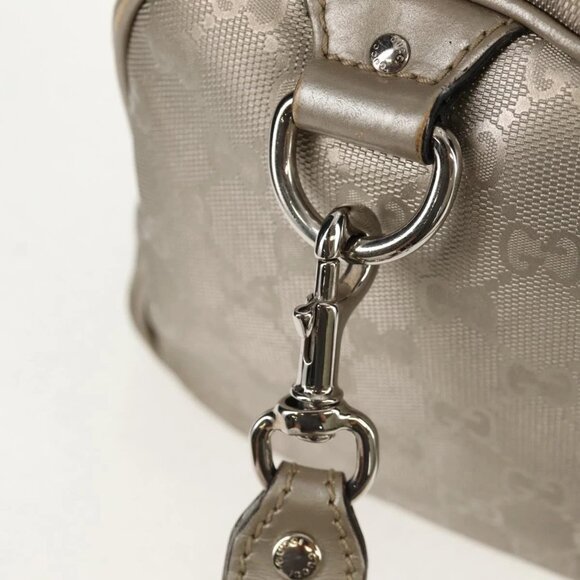 GUCCI GG Implementation Boston Bag PVC 2way Silver - Picture 11 of 16